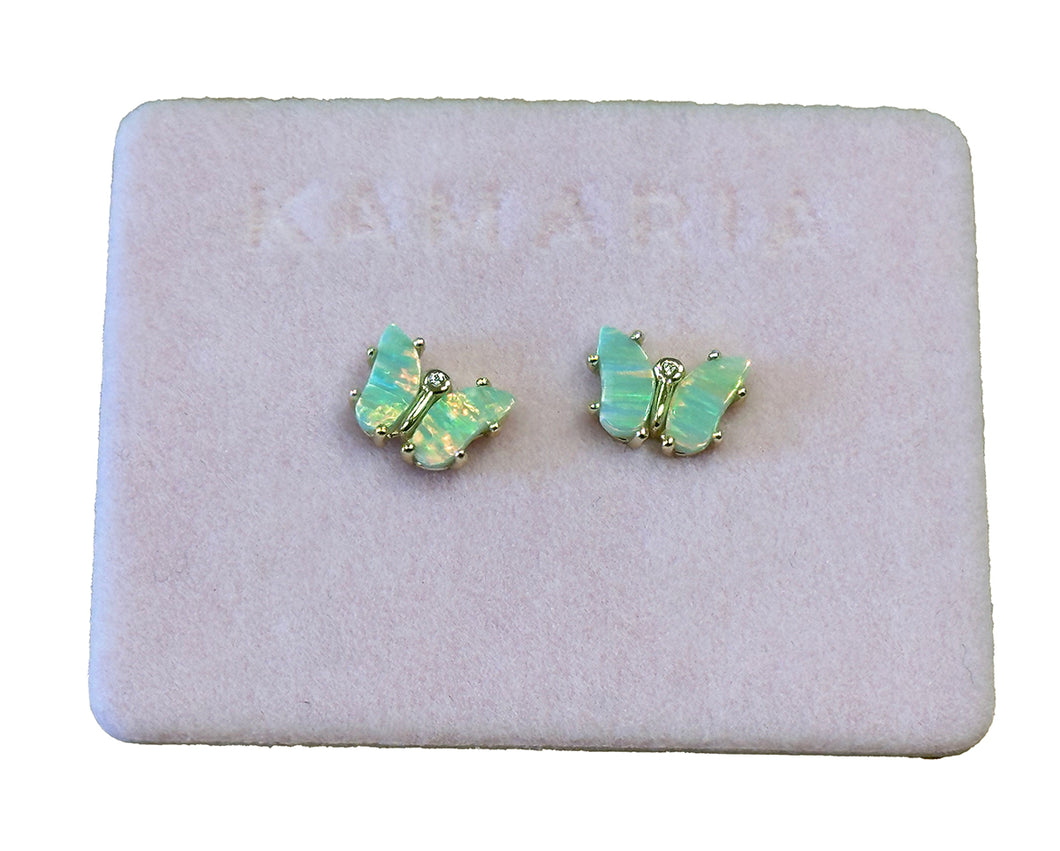 Butterfly Opal Stud Earrings