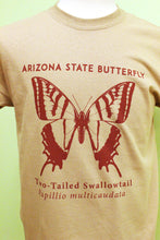 Load image into Gallery viewer, Arizona State Butterfly T-Shirt (Two-tailed Swallowtail Papillio-multicaudata)
